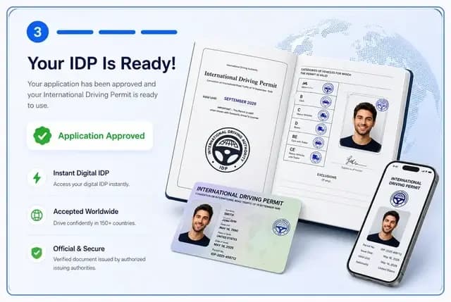 Apply IDP Online permit package prepared for international travel